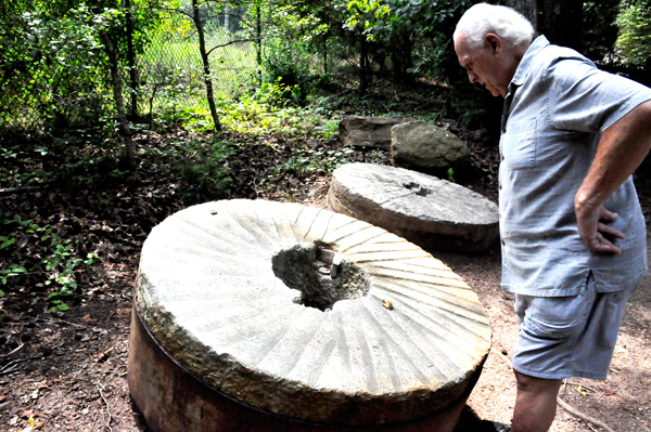 Lee Duquette stopped to look at the mill stones